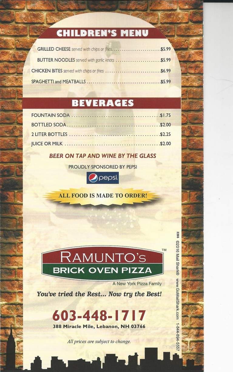 Ramunto's Sicilian Pizza - Lebanon, NH