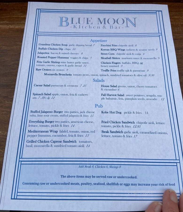 Blue Moon Kitchen & Bar - Amesbury, MA