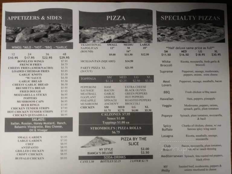 Biancas Pizza & Pasta - Hoosick Falls, NY