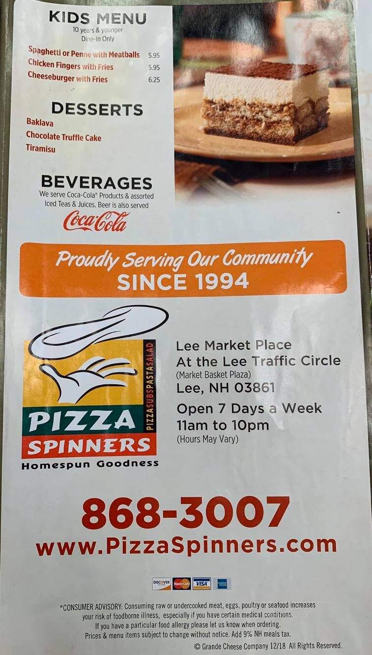 Pizza Spinners - Lee, NH
